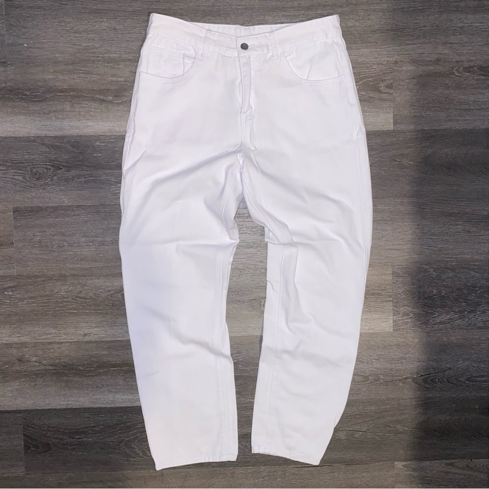 white denim jeans
